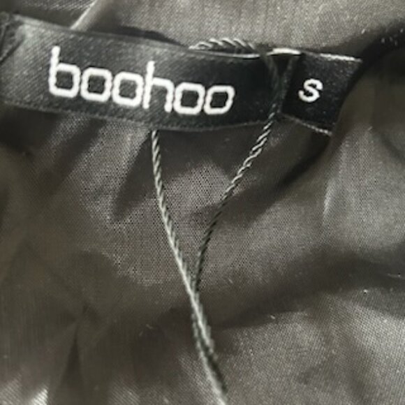 NWT Quilted Patent Leather Rain Coat Jacket With Pockets - Picture 13 of 14